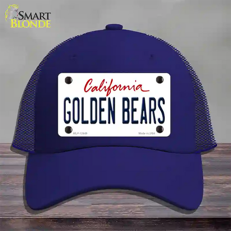 Golden Bears Novelty License Plate Hat Mesh / Royal Blue