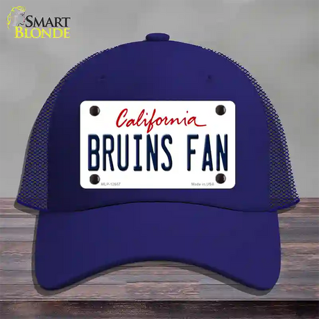 Bruins Fan Novelty License Plate Hat Mesh / Royal Blue