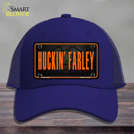 Huckin Farley Novelty License Plate Hat Mesh / Royal Blue