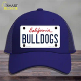 Bulldogs Novelty License Plate Hat Mesh / Royal Blue