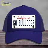 Go Bulldogs Novelty License Plate Hat Mesh / Royal Blue