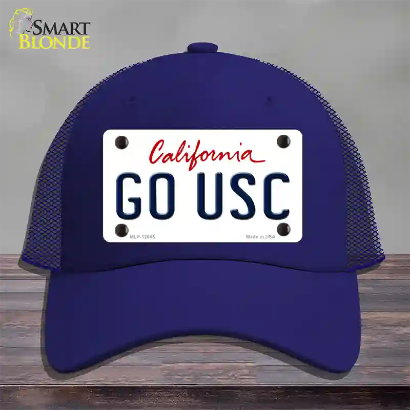 Go USC Novelty License Plate Hat Mesh / Royal Blue