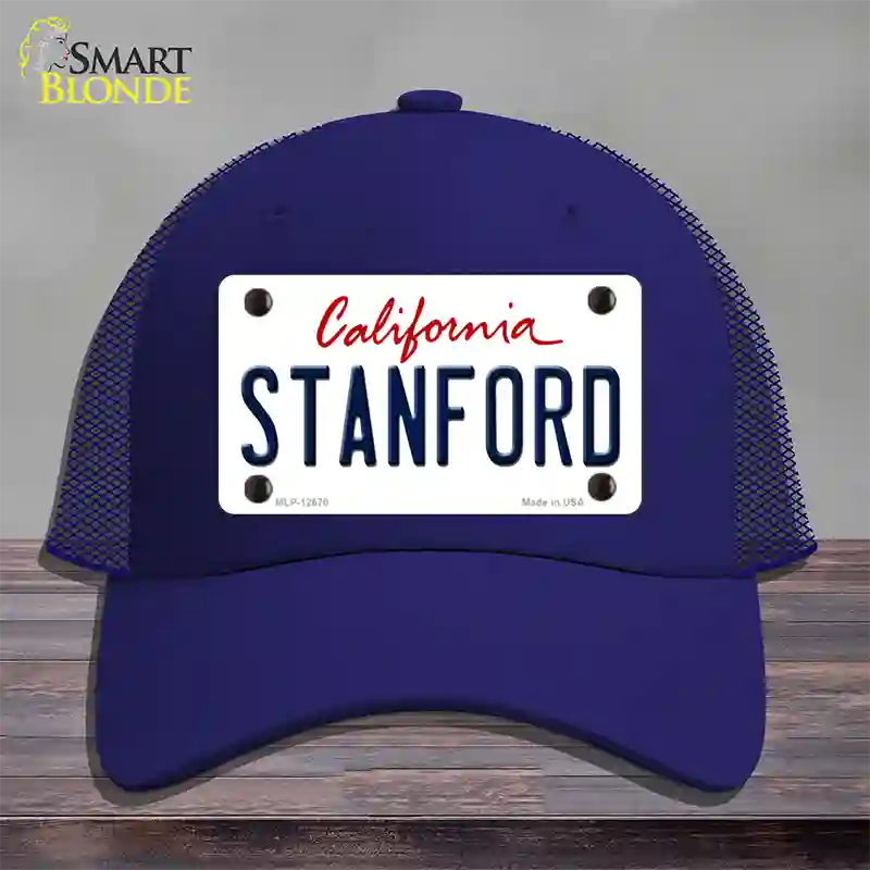 Stanford Novelty License Plate Hat Mesh / Royal Blue