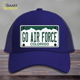 Go Air Force Novelty License Plate Hat Mesh / Royal Blue