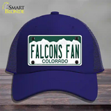 Falcons Fan Novelty License Plate Hat Mesh / Royal Blue