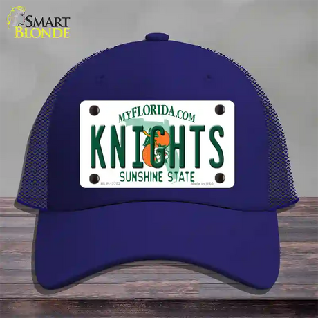 Knights Novelty License Plate Hat Mesh / Royal Blue