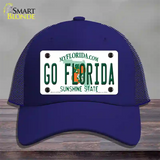 Go Florida Novelty License Plate Hat Mesh / Royal Blue