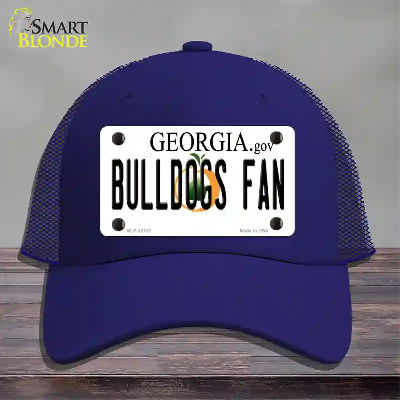 Bulldogs Fan Georgia Novelty License Plate Hat Mesh / Royal Blue