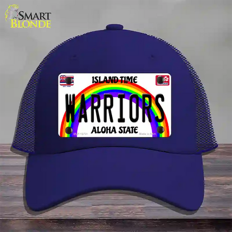 Warriors Novelty License Plate Hat Mesh / Royal Blue