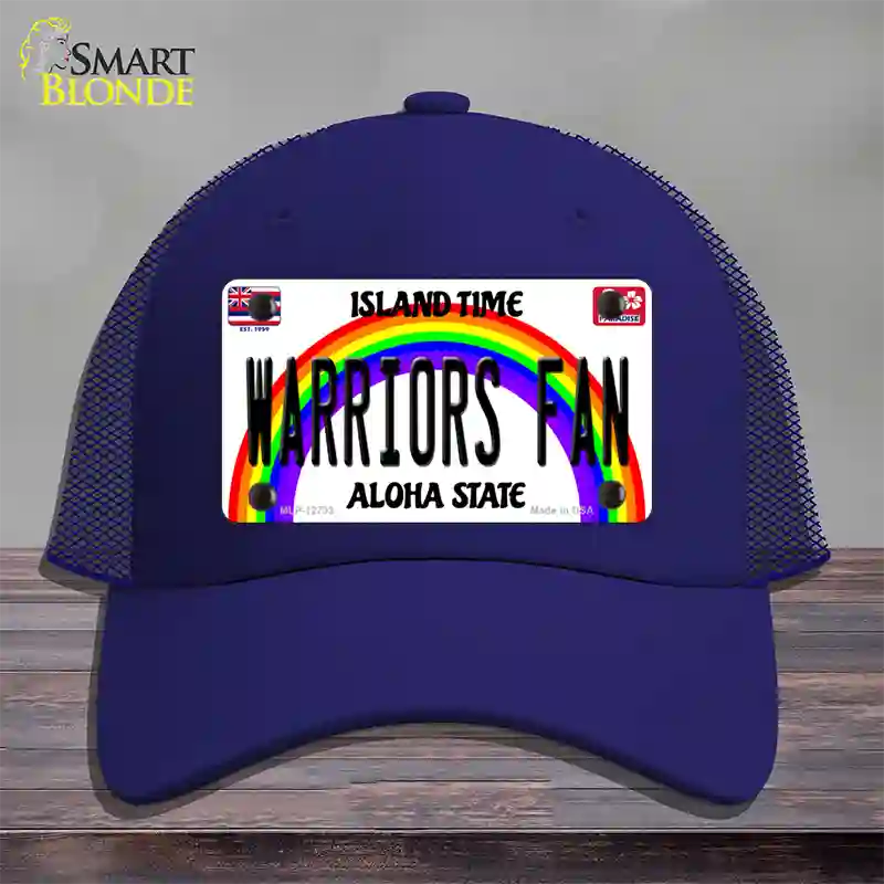 Warriors Fan Novelty License Plate Hat Mesh / Royal Blue