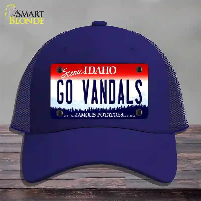 Go Vandals Novelty License Plate Hat Mesh / Royal Blue