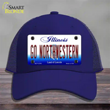 Go Northwestern Novelty License Plate Hat Mesh / Royal Blue