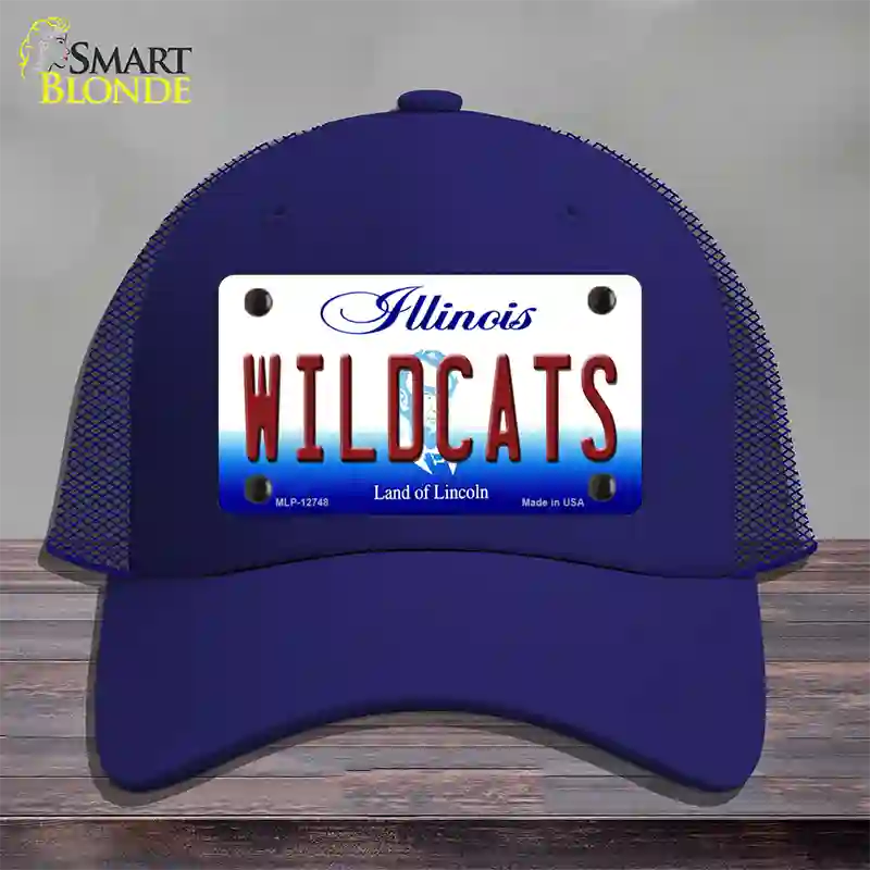 Wildcats Novelty License Plate Hat Mesh / Royal Blue