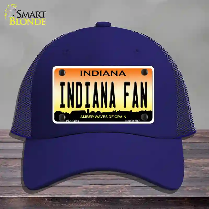 Indiana Fan Novelty License Plate Hat Tag Mesh / Royal Blue