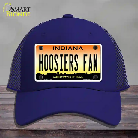 Hoosiers Fan Novelty License Plate Hat Tag Mesh / Royal Blue