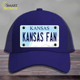 Kansas Fan Novelty License Plate Hat Tag Mesh / Royal Blue