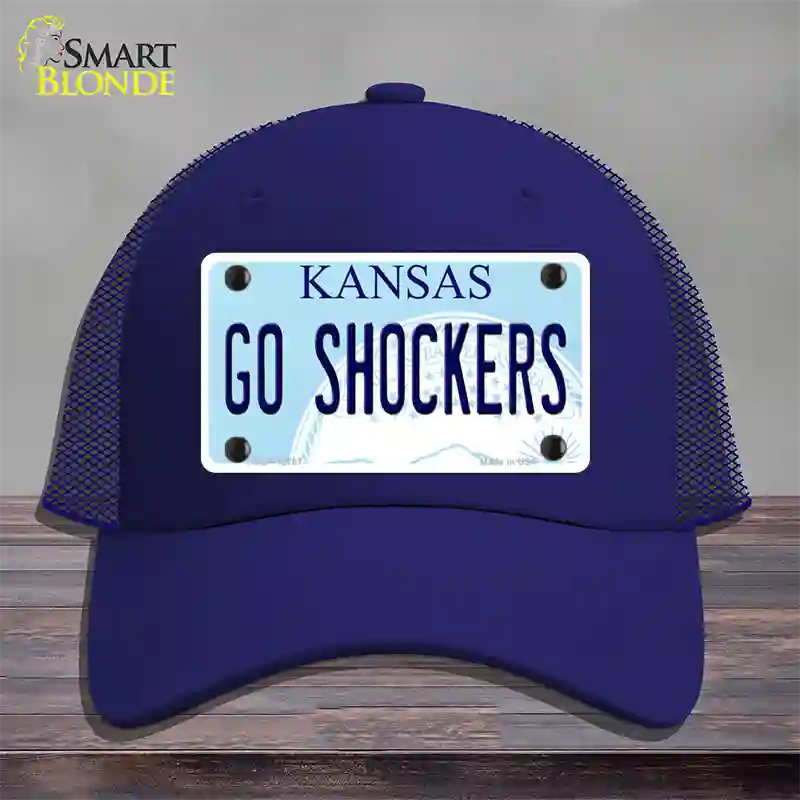 Go Shockers Novelty License Plate Hat Tag Mesh / Royal Blue