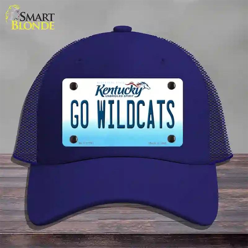 Kentucky Go Wildcats Novelty License Plate Hat Tag Mesh / Royal Blue