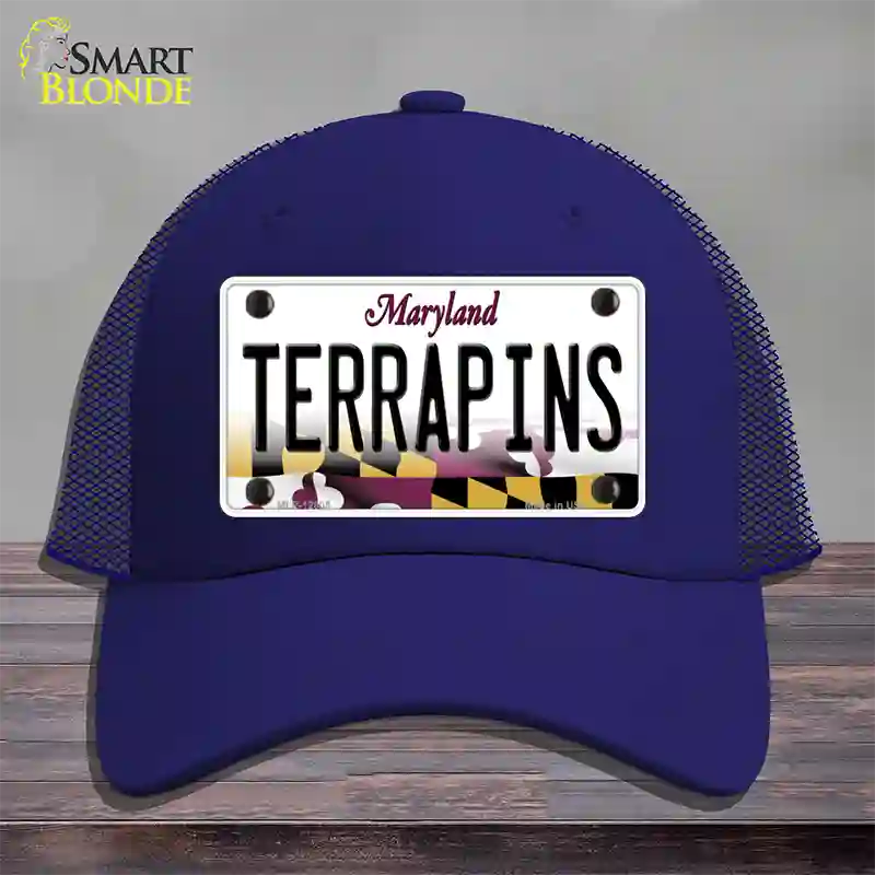 Terrapins Novelty License Plate Hat Tag Mesh / Royal Blue