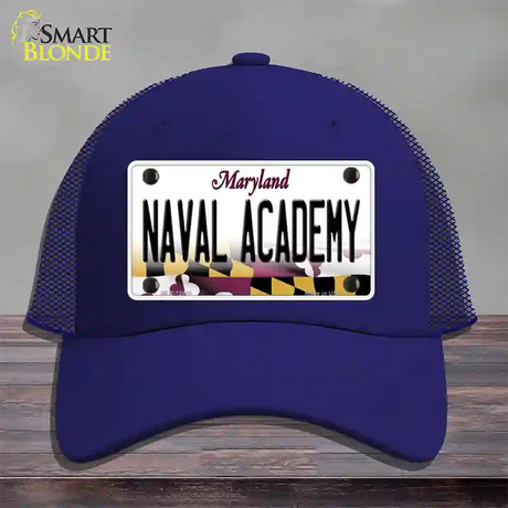 Naval Academy Novelty License Plate Hat Tag Mesh / Royal Blue