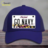 Go Navy Novelty License Plate Hat Tag Mesh / Royal Blue