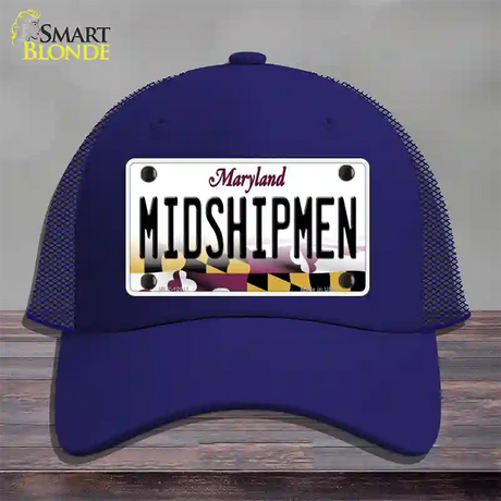 Midshipmen Novelty License Plate Hat Tag Mesh / Royal Blue