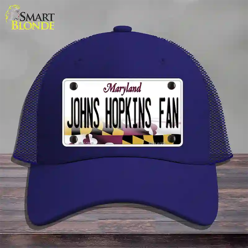 Johns Hopkins Fan Novelty License Plate Hat Mesh / Royal Blue