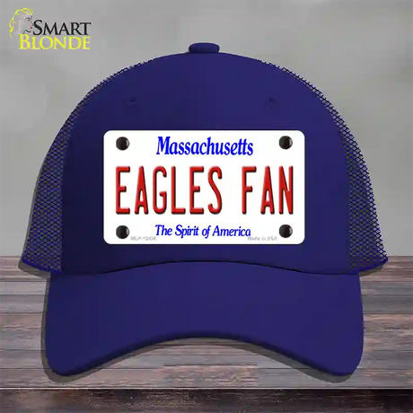 Eagles Fan Novelty License Plate Hat Mesh / Royal Blue