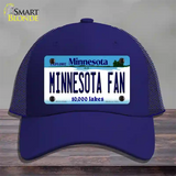 Minnesota Fan Novelty License Plate Hat Mesh / Royal Blue