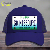 Go Missouri Novelty License Plate Hat Mesh / Royal Blue