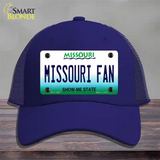 Missouri Fan Novelty License Plate Hat Mesh / Royal Blue