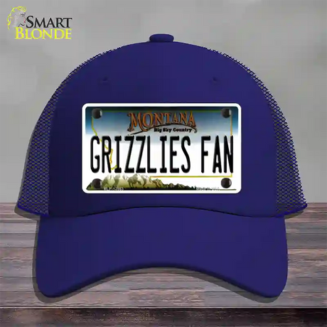 Grizzlies Fan Novelty License Plate Hat Mesh / Royal Blue