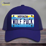 Wolf Pack Novelty License Plate Hat Mesh / Royal Blue