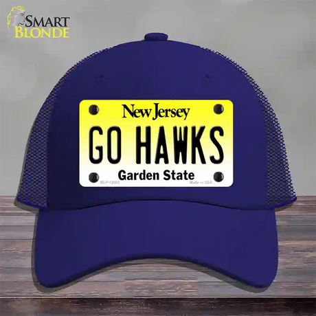 Go Hawks New Jersey Novelty License Plate Hat Mesh / Royal Blue