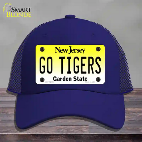 New Jersey Go Tigers Novelty License Plate Hat Mesh / Royal Blue