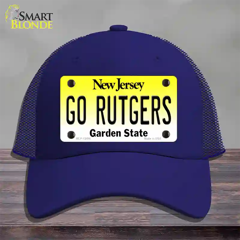 Go Rutgers Novelty License Plate Hat Mesh / Royal Blue