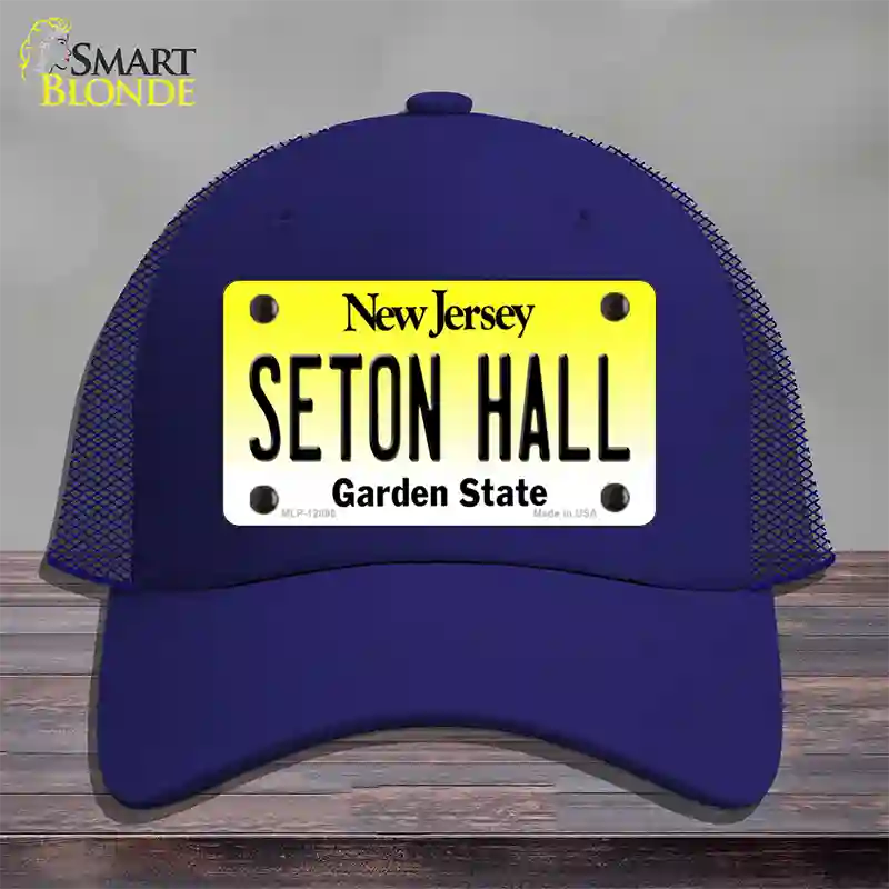 Seton Hall Novelty License Plate Hat Mesh / Royal Blue