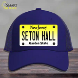 Seton Hall Novelty License Plate Hat Mesh / Royal Blue