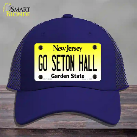 Go Seton Hall Novelty License Plate Hat Mesh / Royal Blue