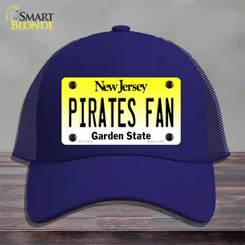 Pirates Fan Novelty License Plate Hat Mesh / Royal Blue