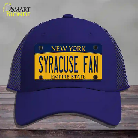 Syracuse Fan Novelty License Plate Hat Mesh / Royal Blue