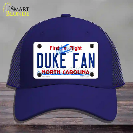 Duke Fan Novelty License Plate Hat Mesh / Royal Blue