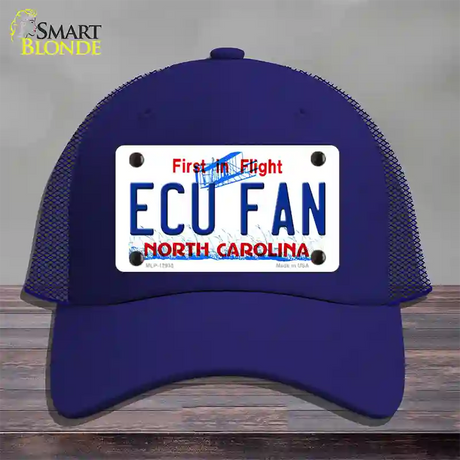 East Carolina Univ Fan Novelty License Plate Hat Mesh / Royal Blue