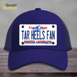 Tar Heels Fan Novelty License Plate Hat Mesh / Royal Blue