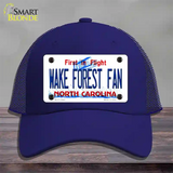 Wake Forest Fan Novelty License Plate Hat Mesh / Royal Blue