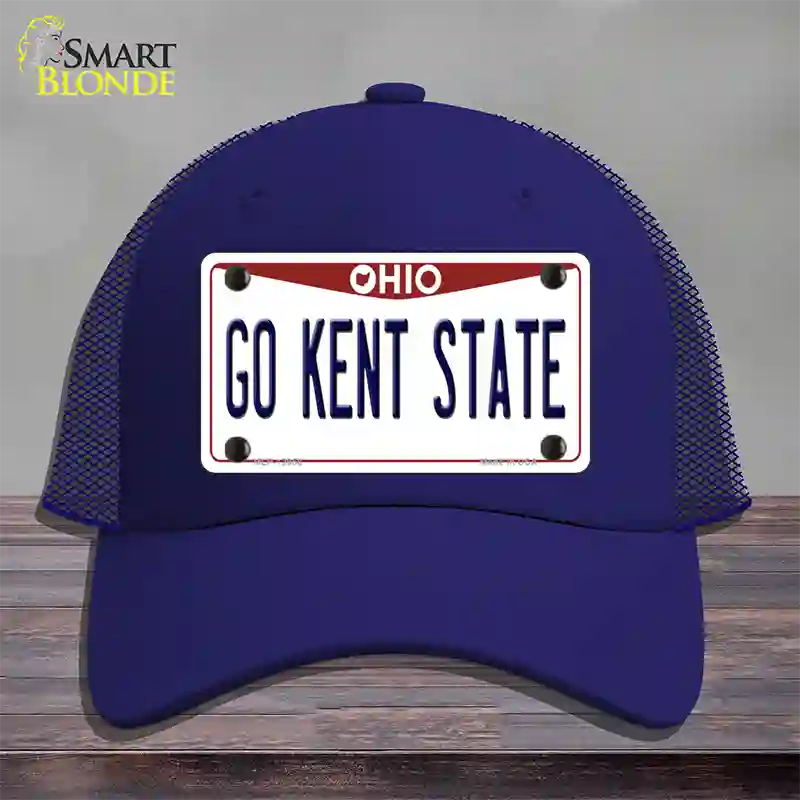 Go Kent State Novelty License Plate Hat Mesh / Royal Blue