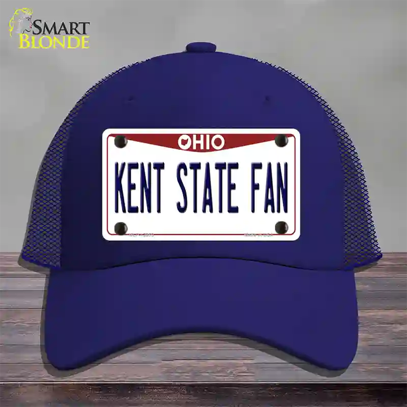 Kent State Fan Novelty License Plate Hat Mesh / Royal Blue