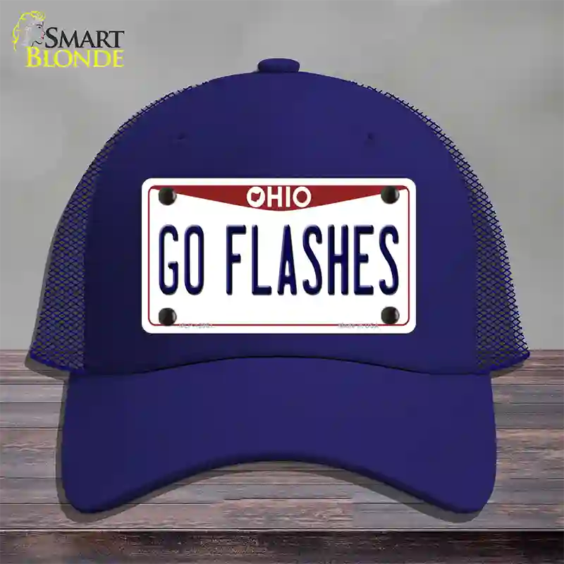 Go Flashes Novelty License Plate Hat Mesh / Royal Blue