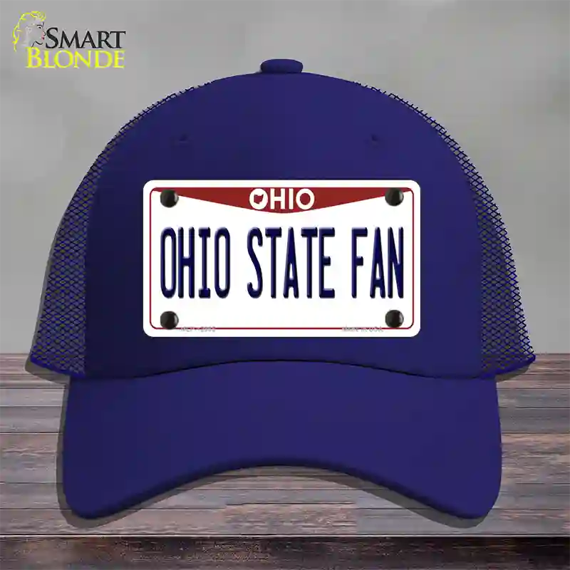 Ohio State Fan Novelty License Plate Hat Mesh / Royal Blue