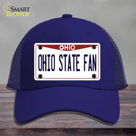 Ohio State Fan Novelty License Plate Hat Mesh / Royal Blue